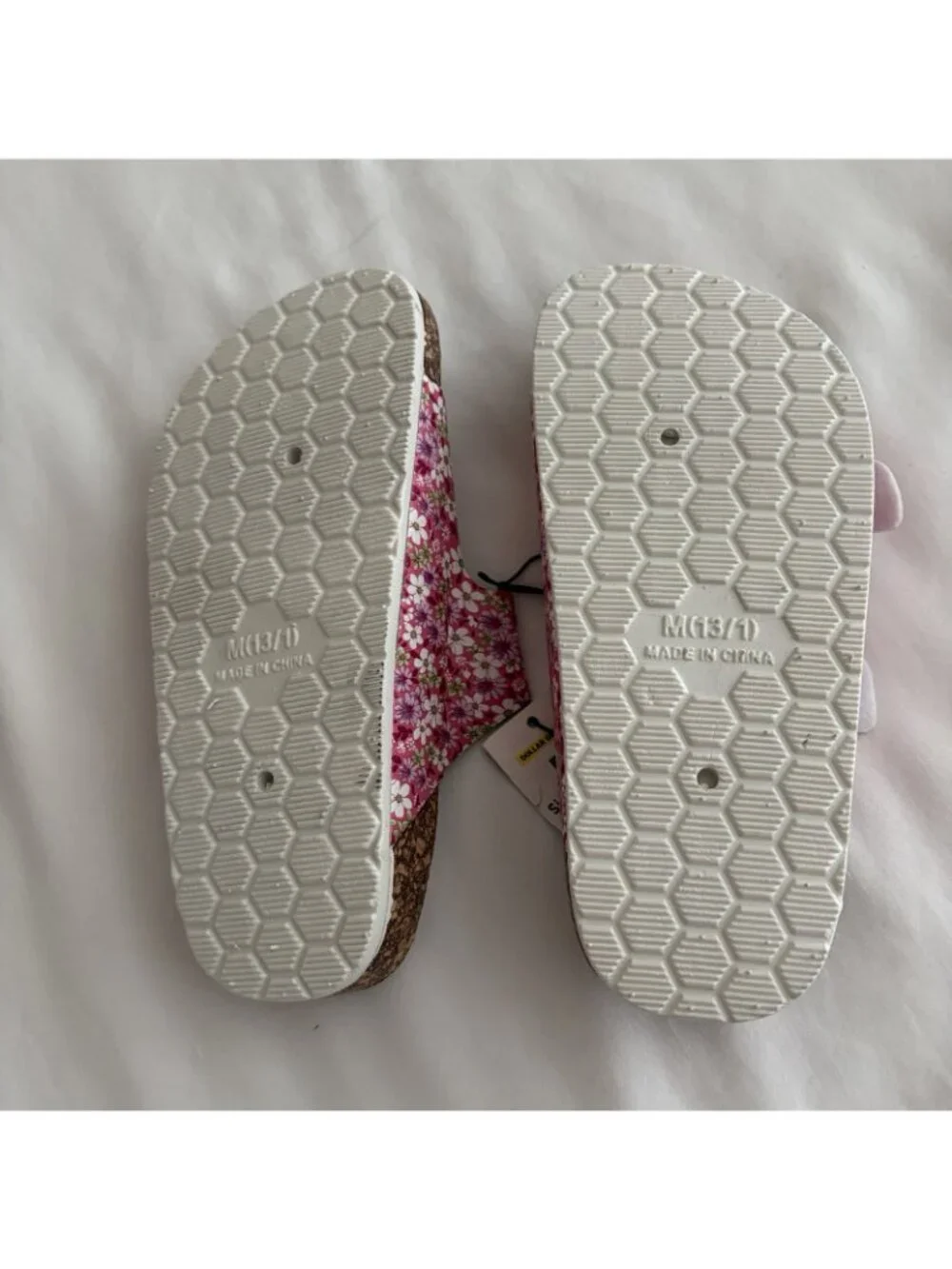 Girls Sandals 13/1 Floral Strap New With Tags Bobbie Brooks Flower Pink Purple